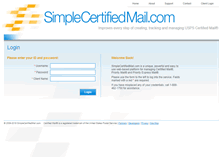 Tablet Screenshot of my.simplecertifiedmail.com